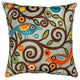 Branch Birds Karla Gerard Decorative Pillow Cover Handembroidered Wool 18x18"