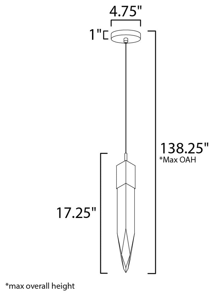 ET2 Quartz LED Pendant E31242-20PC