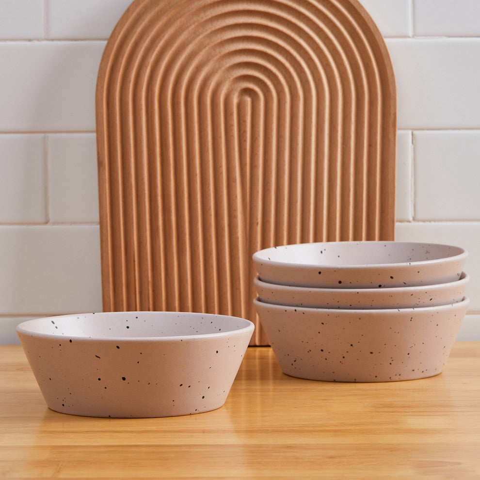 Stone Lain Jade Stoneware 32 Piece Dinnerware Set, Taupe