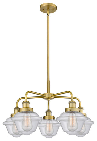 Innovations Oxford 5 24.5" Chandelier Brushed Brass