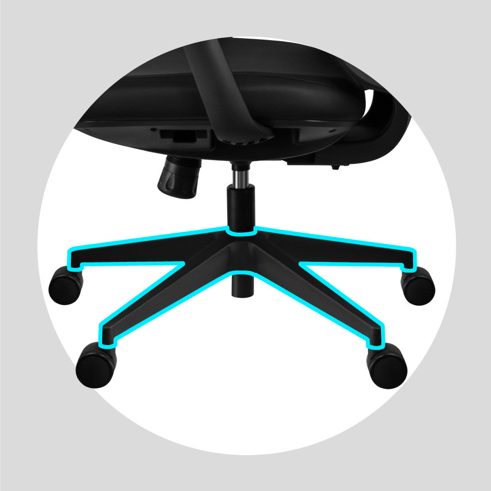 Ergonomic Office Mesh Chair with Lumbar Support Adjustable Armchair Tall Back
