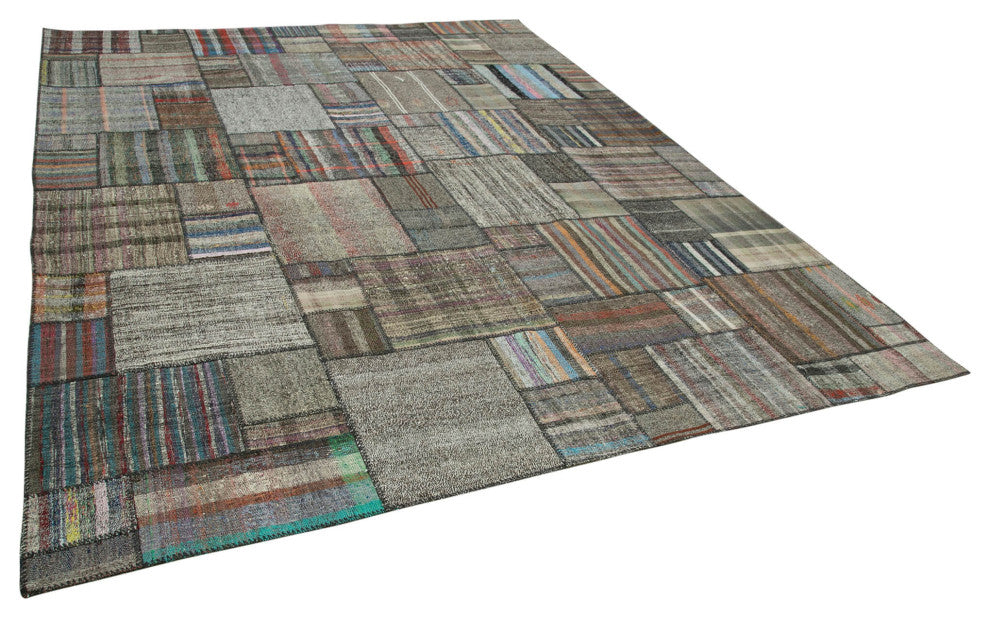 Rug N Carpet - Handmade Oriental 10' 10'' x 13' 5'' Rustic Patchwork Kilim Rug
