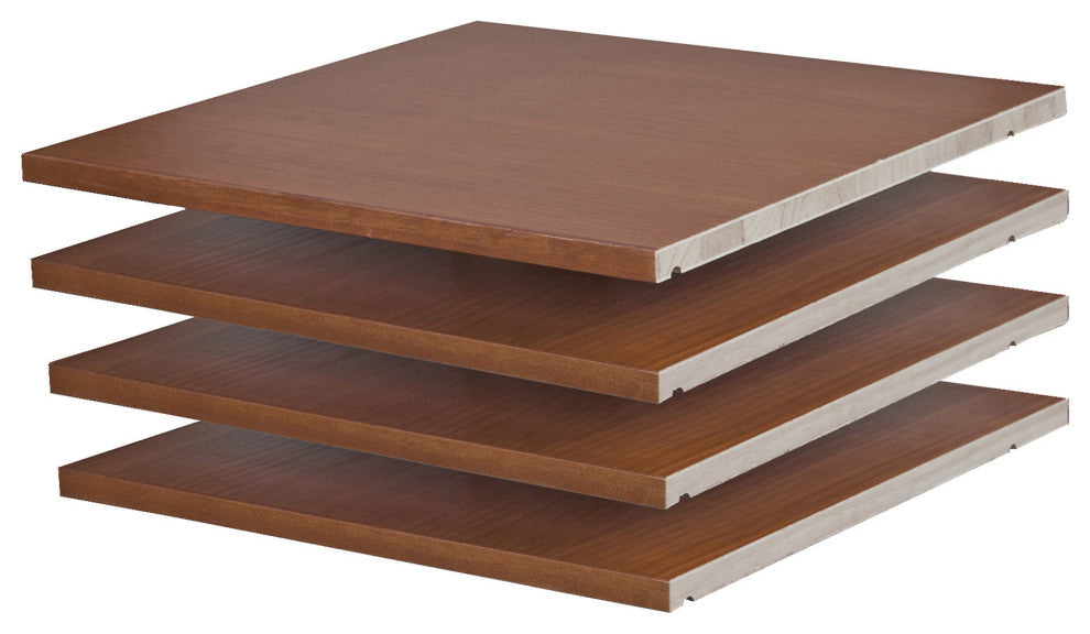 100% Solid Wood Family Wardrobe Armoire, Mocha