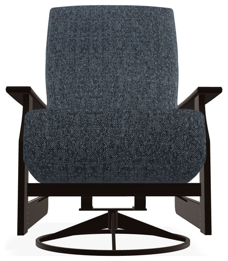 St. Catherine Deep Seat Outdoor Swivel Rocker, Restore Indigo/Kona