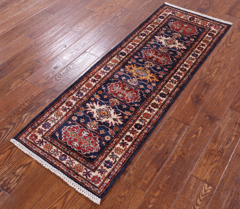 1' 11" X 5' 8" Runner Super Kazak Handmade Wool Rug Q10308