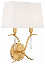 Rollins 2-Light Antique Gold Wall Mount