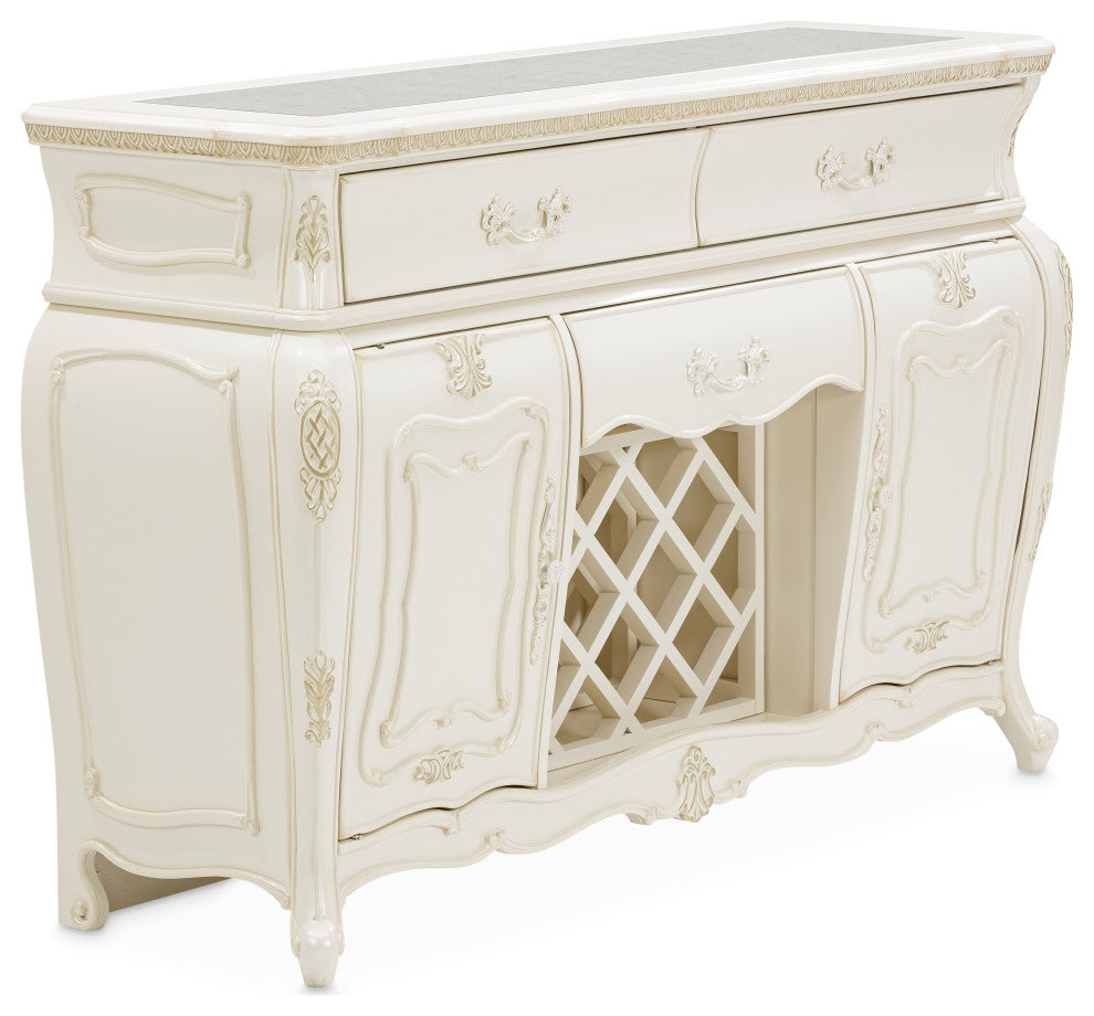 Lavelle Sideboard with Mirror - Classic Pearl