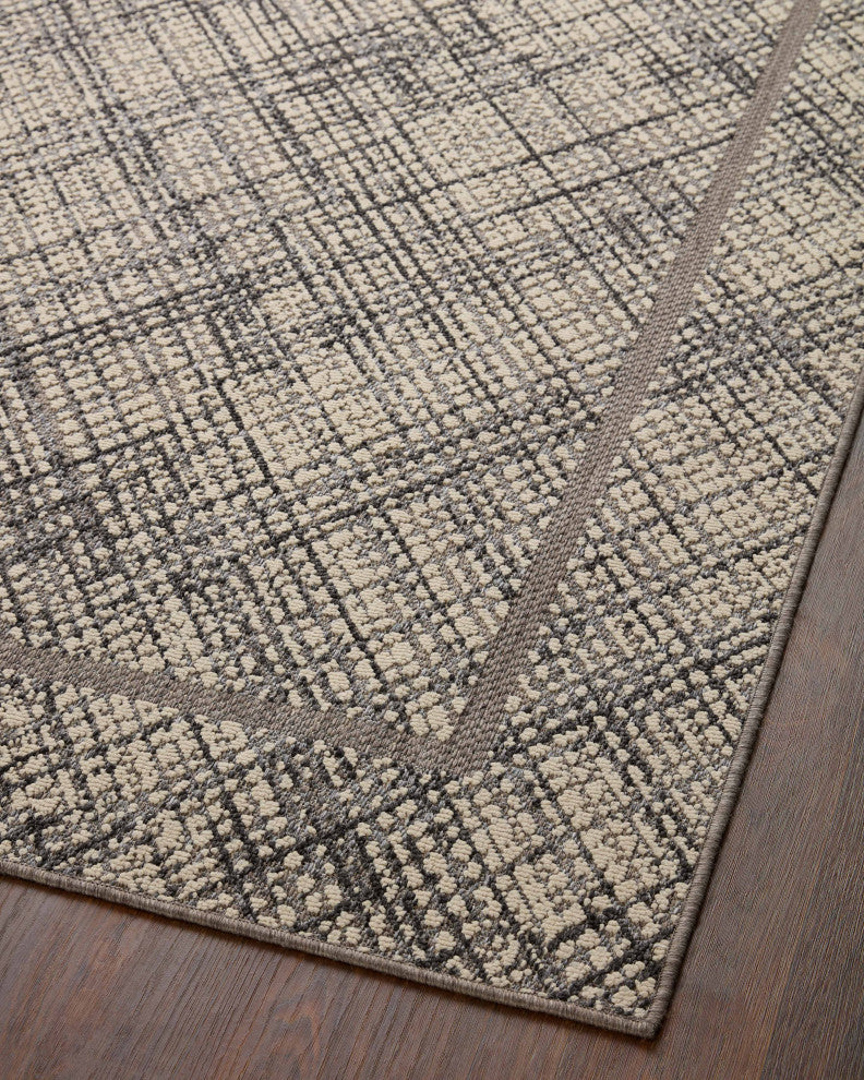Loloi II Rainier Ivory / Charcoal 18" x 18" Sample Rug