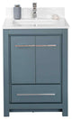 Mila Collection 24" Bathroom Vanity With Sink, Mirror, Countertop, Alasca Blue