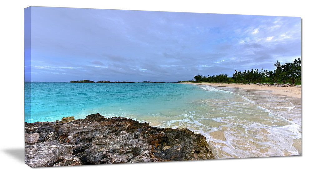 "Clearwater Beach Bermuda" Oversized Beach Canvas Artwork, 40"x20"
