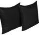 Lotus Home 2-Pack Decorative Pillow Set with Water and Stain Resistance, Black
