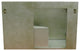37" Single Wall Mount Vanity, Linen Brown Finish With Gray Granite Top