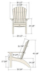 Waterfall Comfort Height Adirondack Chair, Mangrove Brown