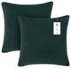 A1HC Soft Velvet Throw Pillow Covers Only, Set of 2, Forest Green, 22"x22"