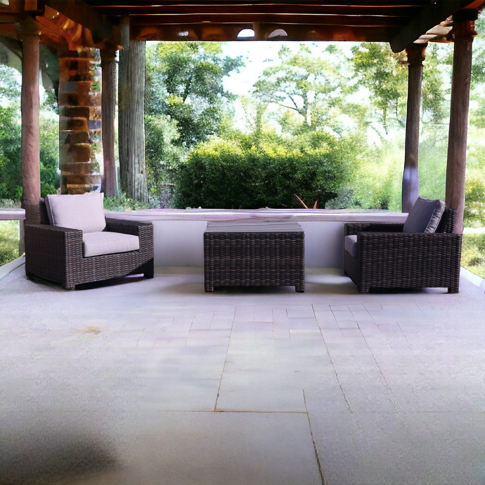 Courtyard Casual St Lucia 3-Piece Square Corner Chat Set