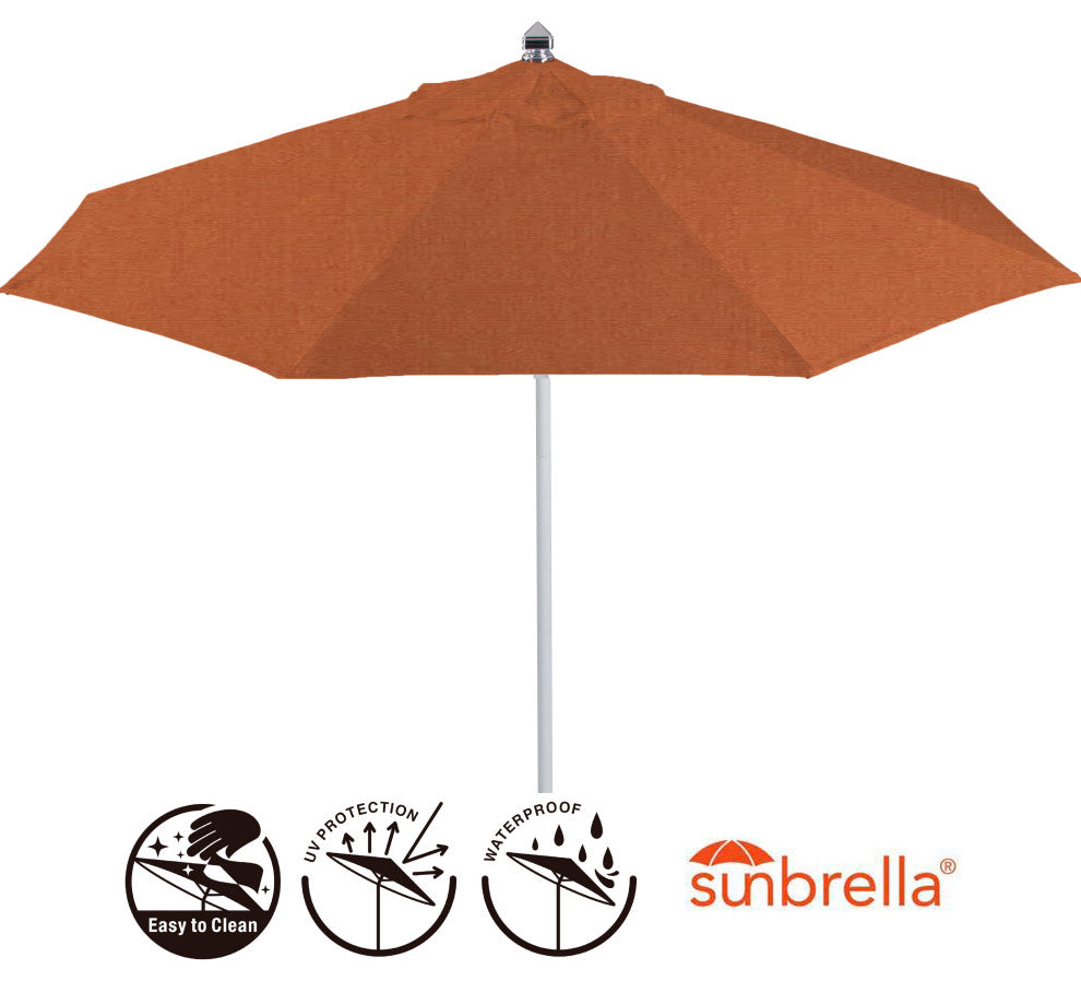 9' Round Universal Sunbrella Replacement Canopy, Rust