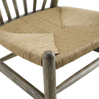Flourish Spindle Wood Dining Side Chair, Gray