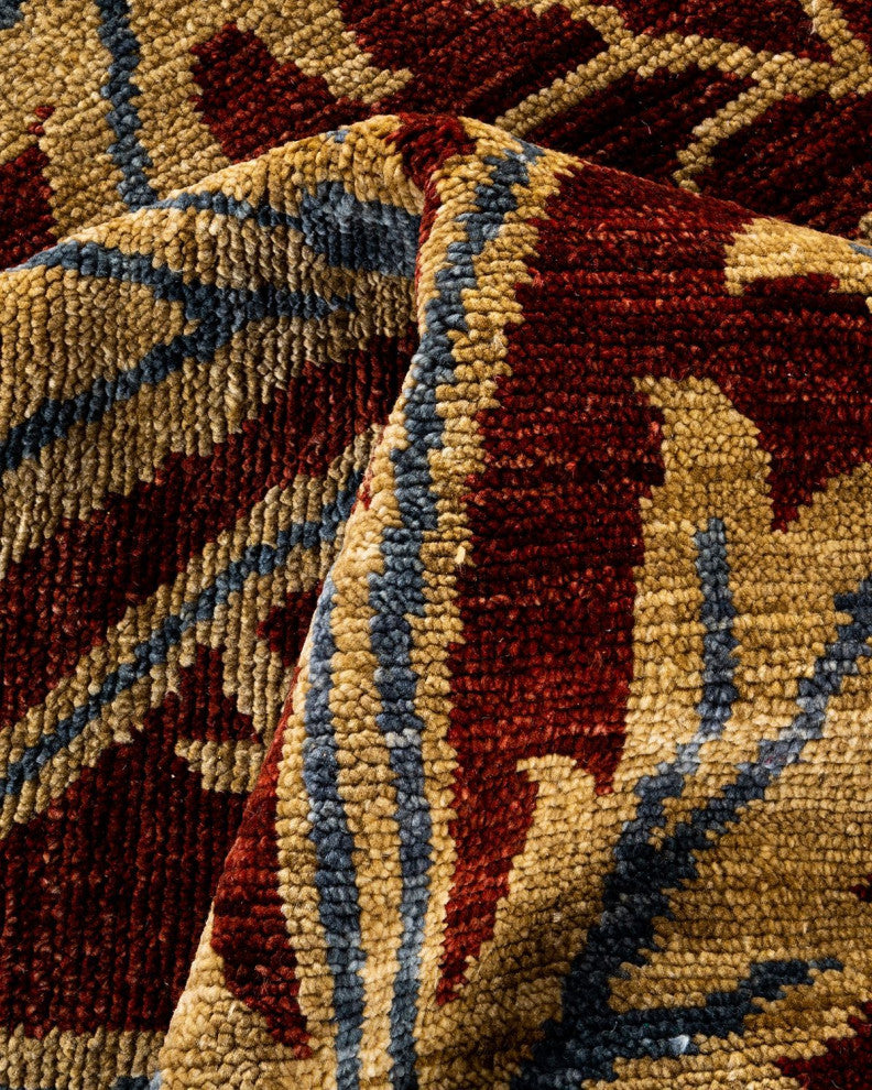 Ganga One-of-a-Kind Handmade Area Rug Red, 8' 3" x 10' 1"