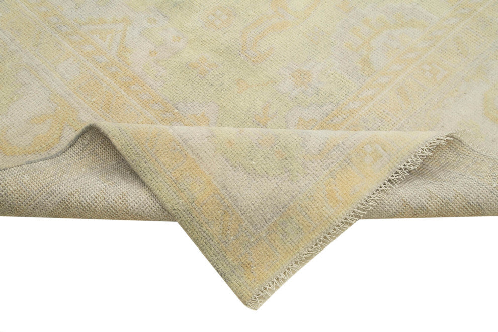 Rug N Carpet - Handwoven Oriental 8' 7" x 11' 7" Soft Beige Oushak Rug