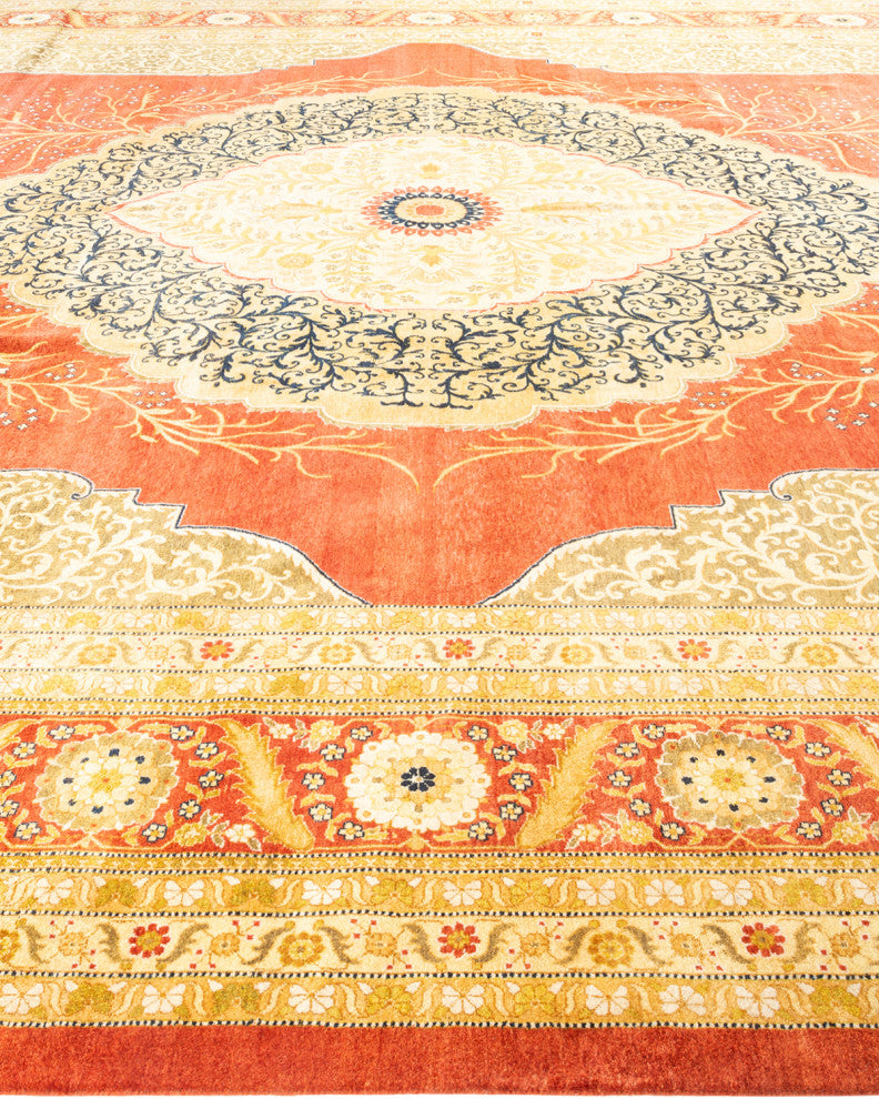 Mogul, One-of-a-Kind Hand-Knotted Area Rug Orange, 12'1"x18'1"