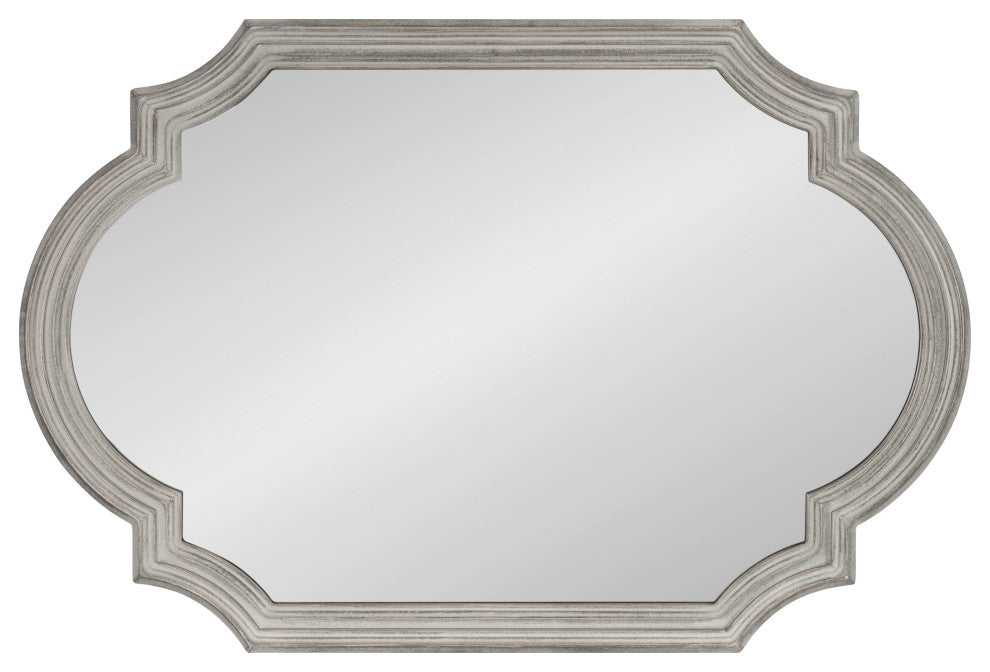 Fairbourne Framed Wall Mirror, Gray, 24"x36"