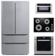 4-Piece Package, Electric Cooktop, Oven, Microwave Drawer and Refrigerator