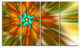 Rotating Bright Fractal Flower, Abstract Canvas Art Print, 48"x28", 4 Panels