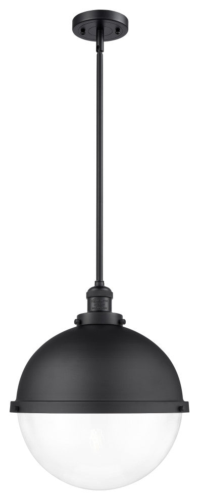 Innovations 201S-BK-HFS-122-BK-LED Hampden 1 Light Pendant, Matte Black