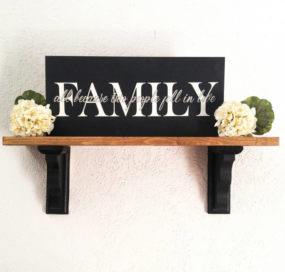 "All Because Two People Fell in Love" Sign