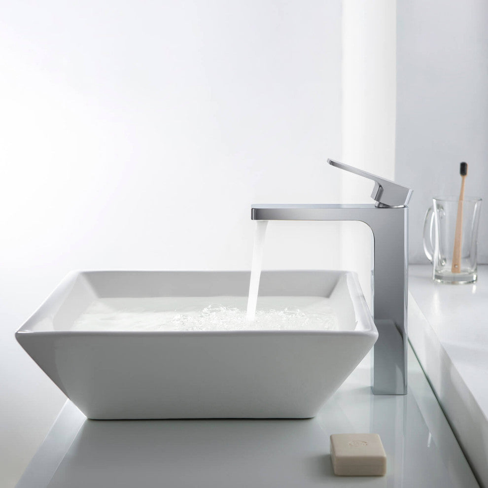 Blaze-T Single Handle Bathroom Vessel Sink Faucet, Chrome