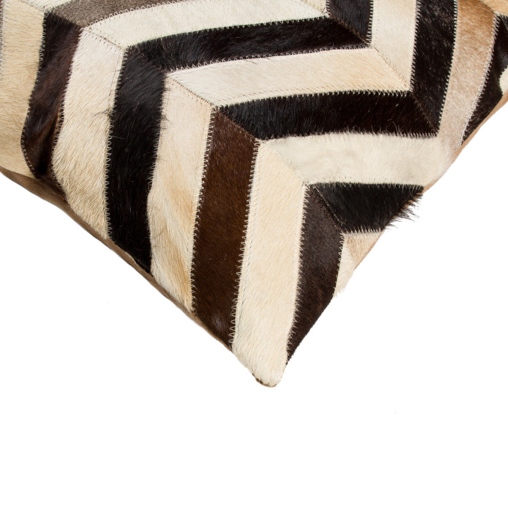 Natural Home Decor Torino Chevron Cowhide Pillow, 2-Piece