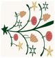 Pinecone Tree Decorative Holiday Geometric Print Bath Towel, Off White