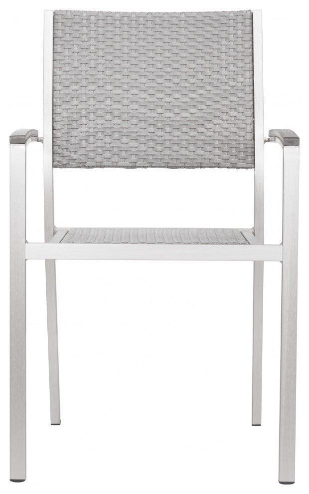 Set of Two Silver Arm Chairs