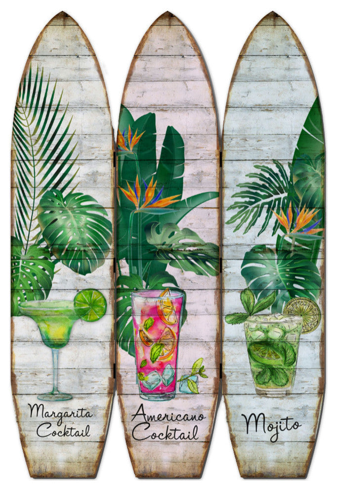 47 X 1 X 71 Multicolor Wood Surfboard  Screen