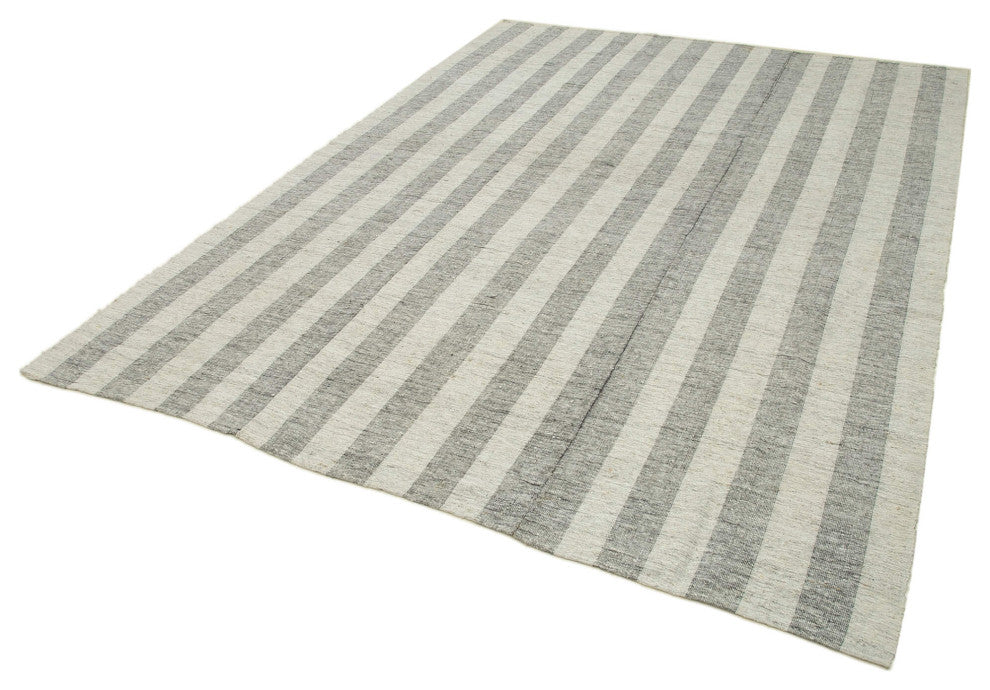 Rug N Carpet - Handwoven Oriental 7' 1'' x 9' 7'' Contemporary Wool Kilim Rug