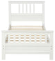 Gewnee Wood Platform Bed with Headboard and Footboard, Twinï¼ŒIn White