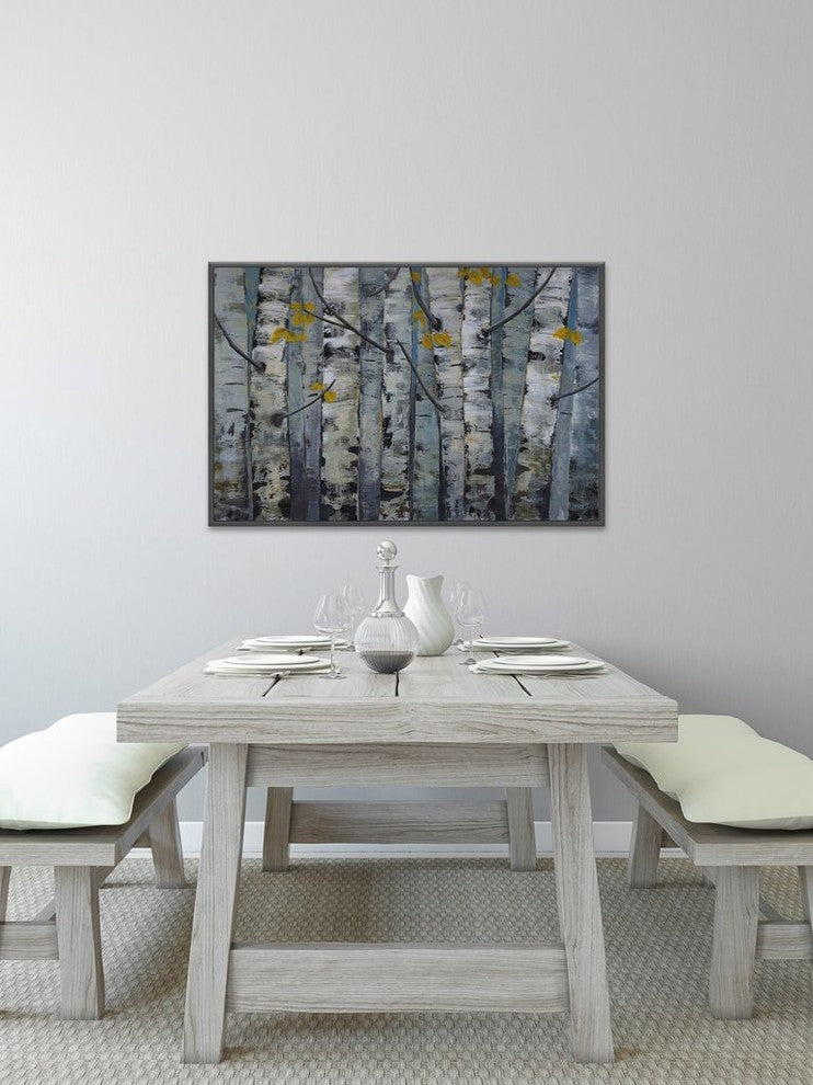 "Touched By Gold I" Floater Framed Painting Print on Canvas, 30"x20"