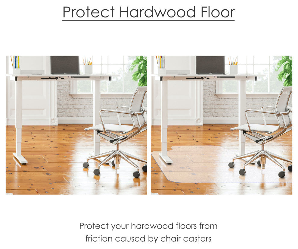 Yescom 48"x36" PVC Floor Mat Protector With Lip