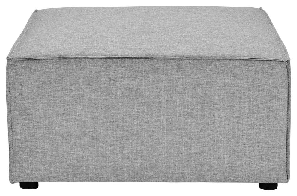 Lounge Sectional Sofa Set, Fabric, Gray, Modern, Outdoor Patio Cafe Bistro
