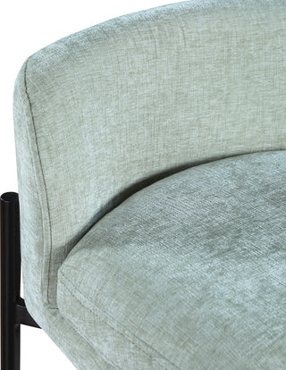 Burton Chenille Fabric Upholstered Stool (Set of 2), Mint