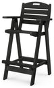 Polywood Nautical Bar Chair, Black