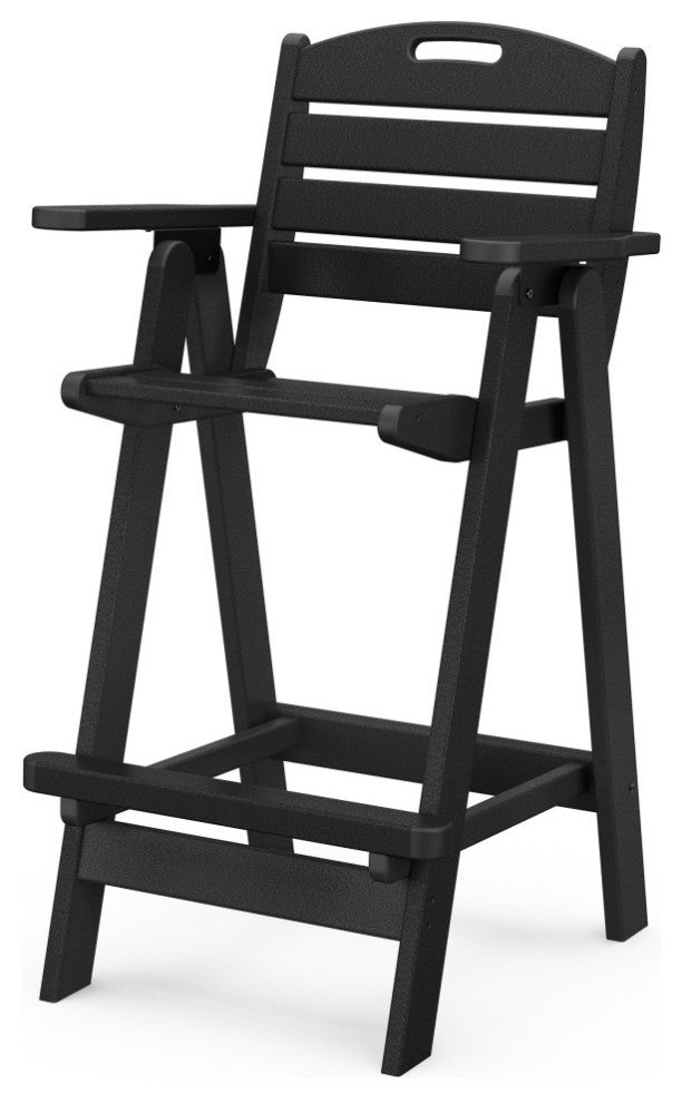 Polywood Nautical Bar Chair, Black