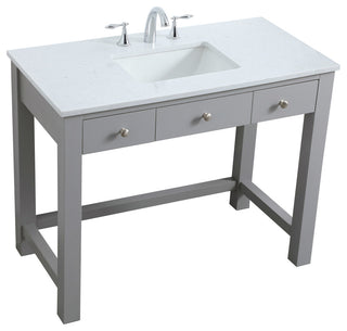 42" ADA Compliant Bathroom Vanity, Gray