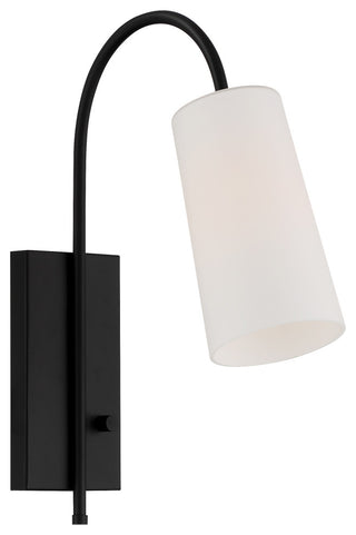Alexa 1 Light Matte Black Wall Mount