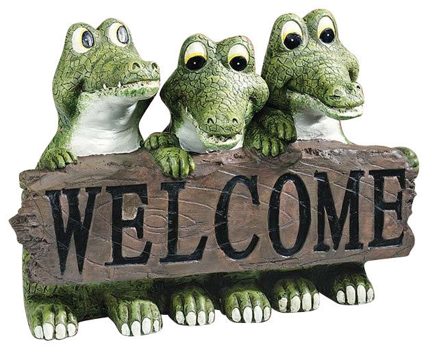 Ragin Cajun Crocodile Welcome Sign