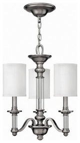 Sussex Brushed Nickel 3 Light Small Single Tier