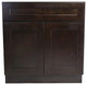 Classic Pantry Cabinet, Paneled Doors With Soft-Close Hinges & Drawer, Espresso