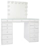 SlayStation Plus 2.0 Tabletop Vanity Table, Bright White, Frosted Led