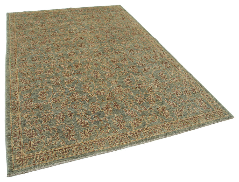 Rug N Carpet - Handwoven Oriental 6' 0" x 8' 8" Decorative Oushak Area Rug