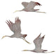 Set of 3 Flying Crane Wall Plaques